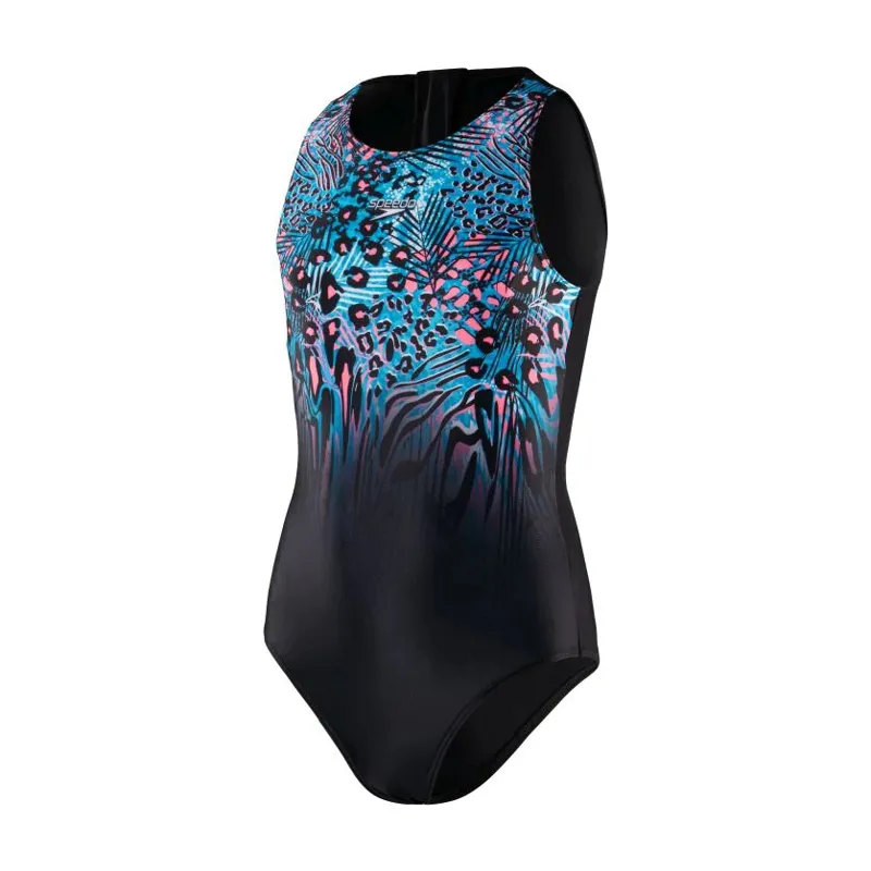 Speedo Girl's Placement Hydrasuit Black/Blue